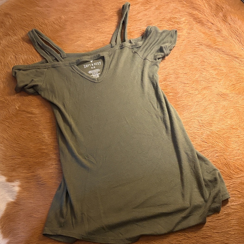 Olive Green Women's  American eagle Top